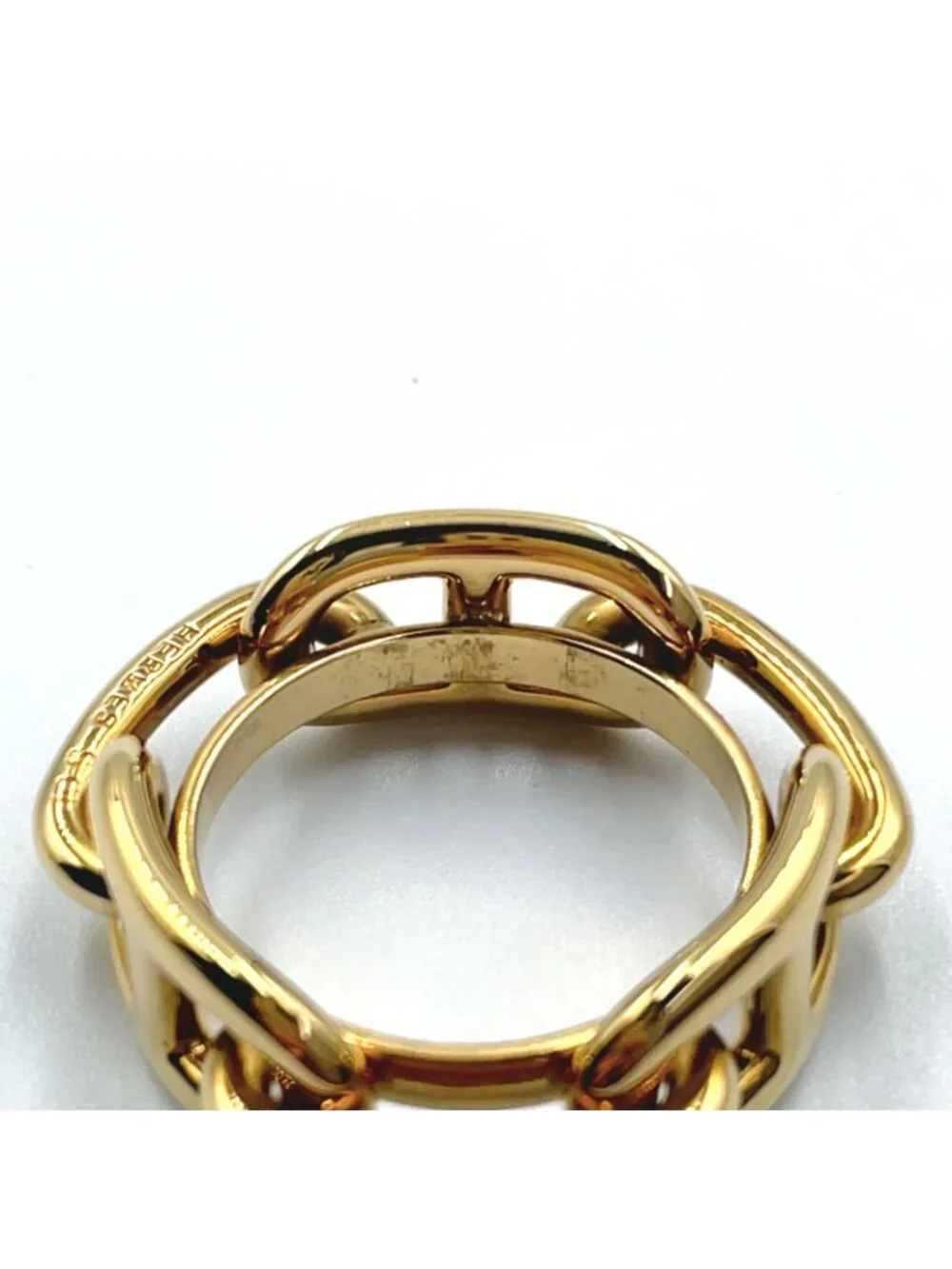 Hermes Chaine D'ancre Scarf Ring Gold Plated